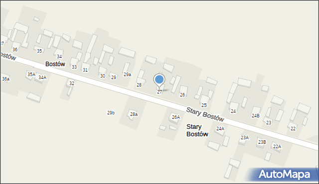 Stary Bostów, Stary Bostów, 27, mapa Stary Bostów