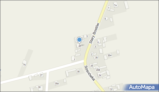 Stary Bostów, Stary Bostów, 4A, mapa Stary Bostów