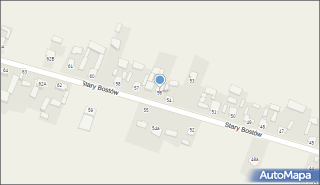 Stary Bostów, Stary Bostów, 56, mapa Stary Bostów