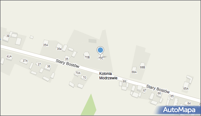 Stary Bostów, Stary Bostów, 70C, mapa Stary Bostów