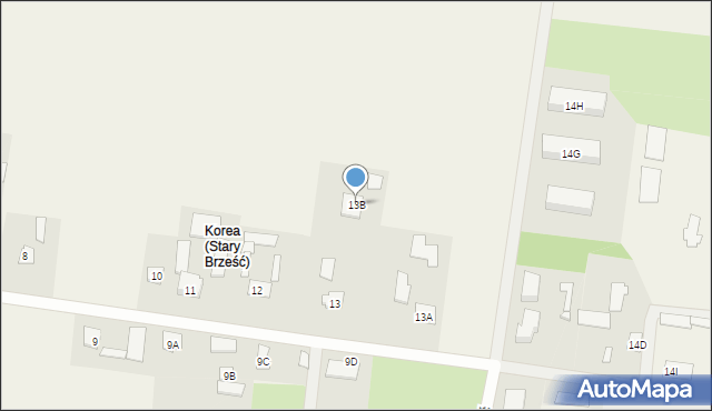 Stary Brześć, Stary Brześć, 13B, mapa Stary Brześć