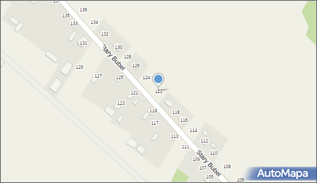 Stary Bubel, Stary Bubel, 122, mapa Stary Bubel