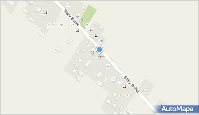 Stary Bubel, Stary Bubel, 19, mapa Stary Bubel