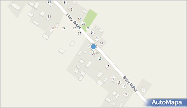 Stary Bubel, Stary Bubel, 21, mapa Stary Bubel