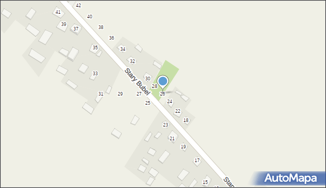 Stary Bubel, Stary Bubel, 26, mapa Stary Bubel