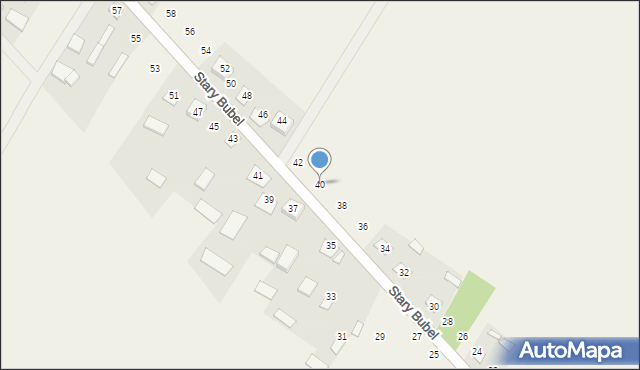 Stary Bubel, Stary Bubel, 40, mapa Stary Bubel