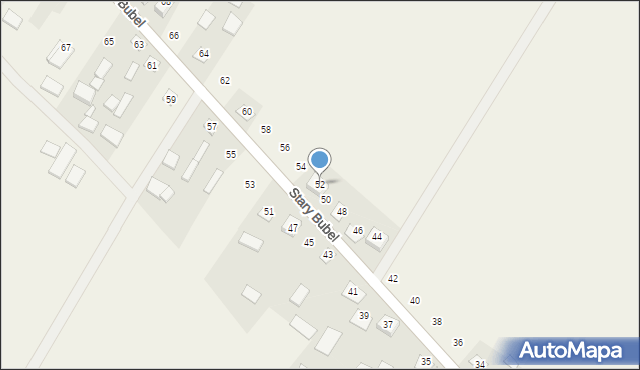 Stary Bubel, Stary Bubel, 52, mapa Stary Bubel