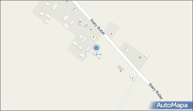 Stary Bubel, Stary Bubel, 7, mapa Stary Bubel