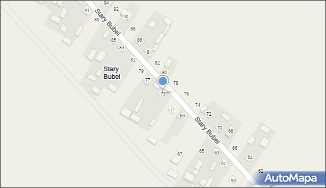 Stary Bubel, Stary Bubel, 73, mapa Stary Bubel