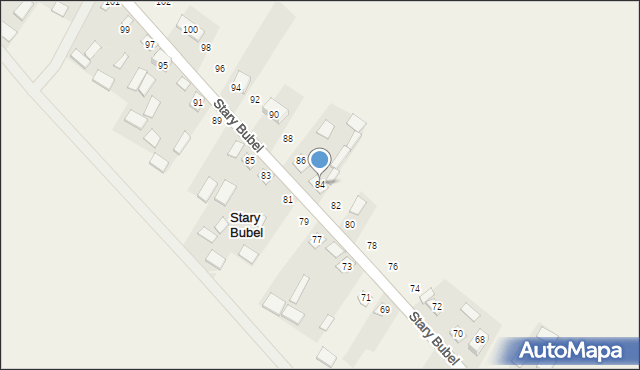 Stary Bubel, Stary Bubel, 84, mapa Stary Bubel