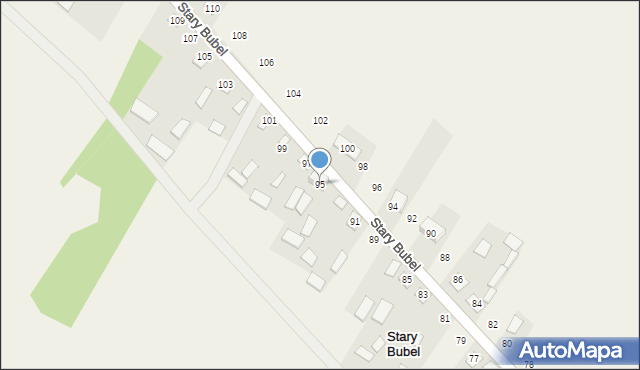 Stary Bubel, Stary Bubel, 95, mapa Stary Bubel