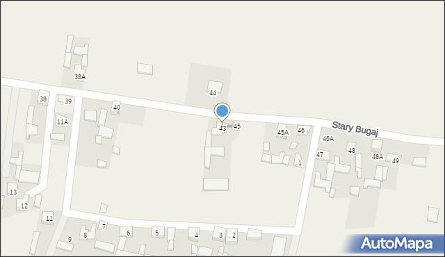 Stary Bugaj, Stary Bugaj, 43, mapa Stary Bugaj