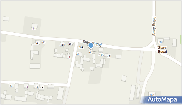 Stary Bugaj, Stary Bugaj, 48, mapa Stary Bugaj
