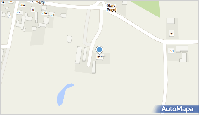Stary Bugaj, Stary Bugaj, 50A, mapa Stary Bugaj