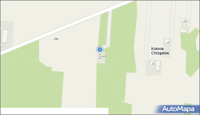 Stary Chrząstów, Stary Chrząstów, 11, mapa Stary Chrząstów