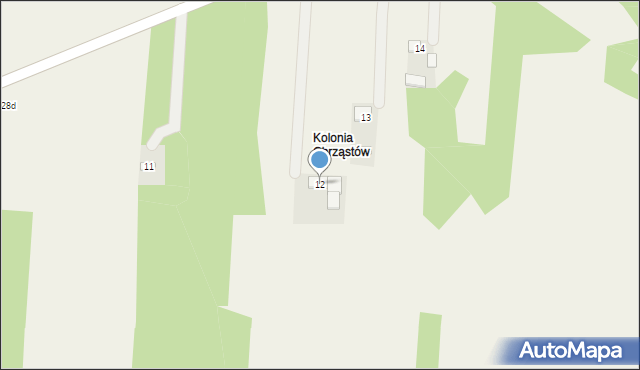 Stary Chrząstów, Stary Chrząstów, 12, mapa Stary Chrząstów