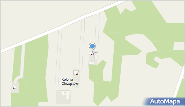 Stary Chrząstów, Stary Chrząstów, 14, mapa Stary Chrząstów