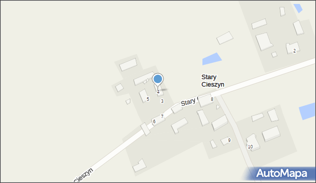 Stary Cieszyn, Stary Cieszyn, 4, mapa Stary Cieszyn