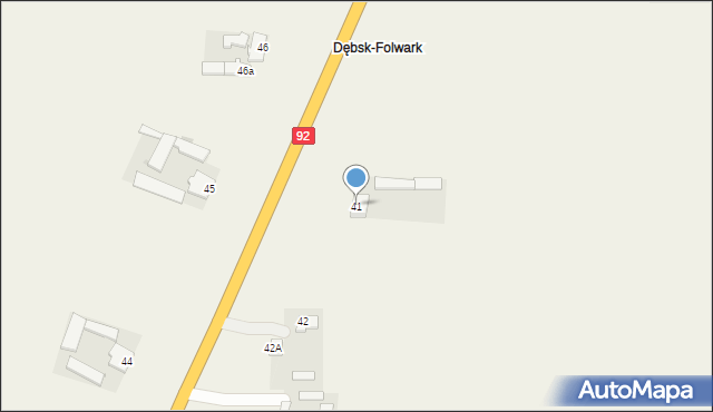 Stary Dębsk, Stary Dębsk, 41, mapa Stary Dębsk