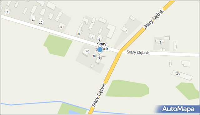 Stary Dębsk, Stary Dębsk, 6A, mapa Stary Dębsk