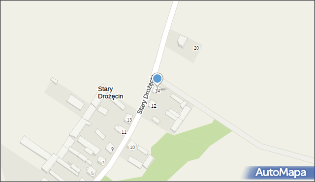 Stary Drożęcin, Stary Drożęcin, 14, mapa Stary Drożęcin