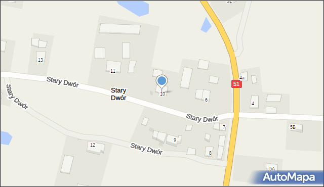Stary Dwór, Stary Dwór, 10, mapa Stary Dwór