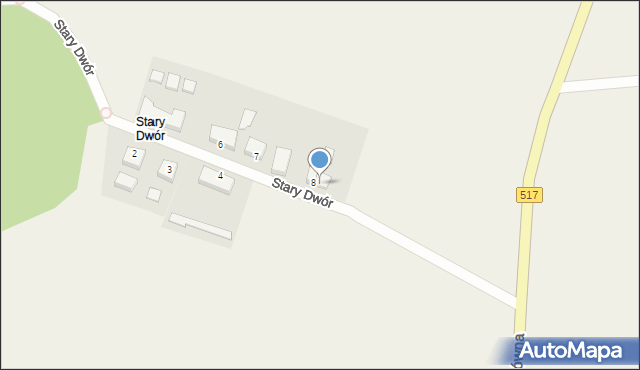 Stary Dwór, Stary Dwór, 8a, mapa Stary Dwór
