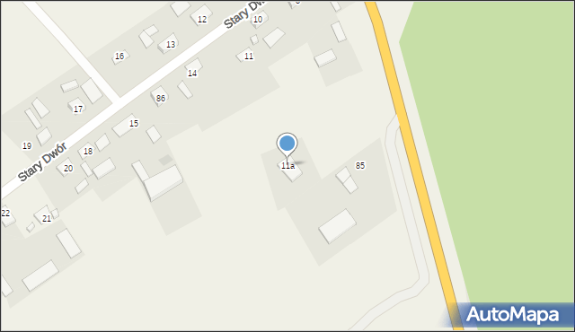 Stary Dwór, Stary Dwór, 11a, mapa Stary Dwór