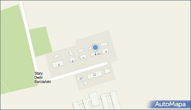 Stary Dwór Barciański, Stary Dwór Barciański, 6, mapa Stary Dwór Barciański