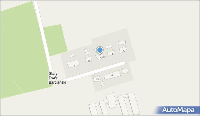 Stary Dwór Barciański, Stary Dwór Barciański, 7, mapa Stary Dwór Barciański