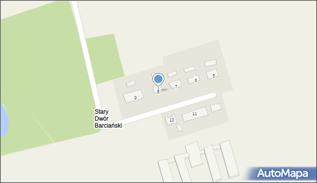 Stary Dwór Barciański, Stary Dwór Barciański, 8, mapa Stary Dwór Barciański