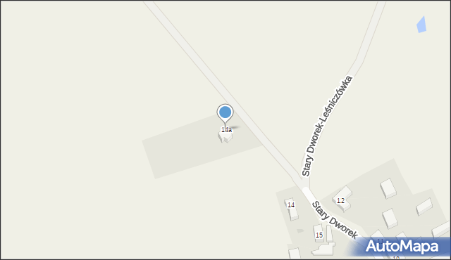 Stary Dworek, Stary Dworek, 14a, mapa Stary Dworek