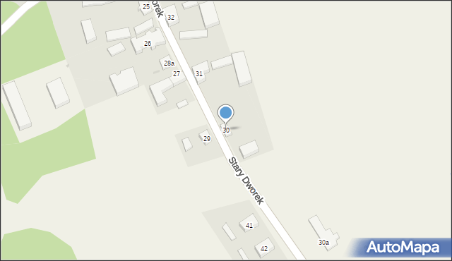 Stary Dworek, Stary Dworek, 30, mapa Stary Dworek
