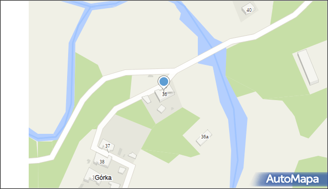 Stary Dworek, Stary Dworek, 36, mapa Stary Dworek