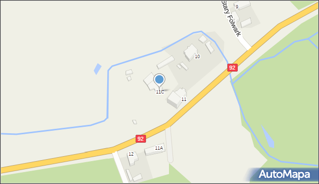 Stary Folwark, Stary Folwark, 11C, mapa Stary Folwark
