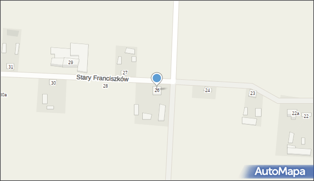 Stary Franciszków, Stary Franciszków, 26, mapa Stary Franciszków
