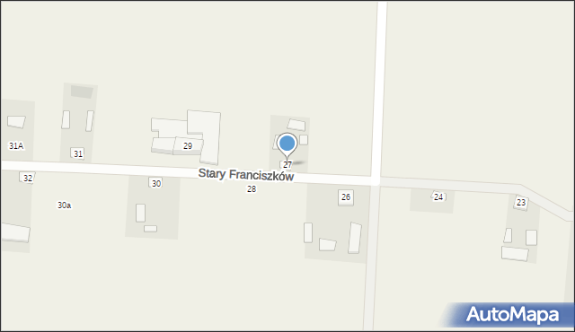 Stary Franciszków, Stary Franciszków, 27, mapa Stary Franciszków