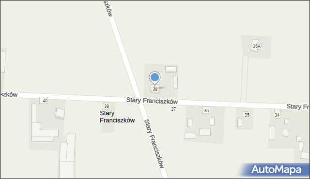 Stary Franciszków, Stary Franciszków, 38, mapa Stary Franciszków