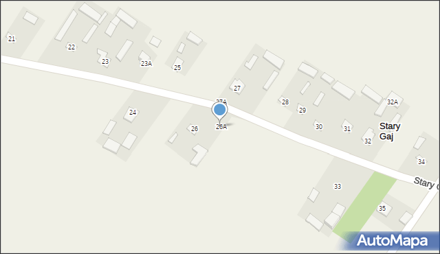 Stary Gaj, Stary Gaj, 26A, mapa Stary Gaj