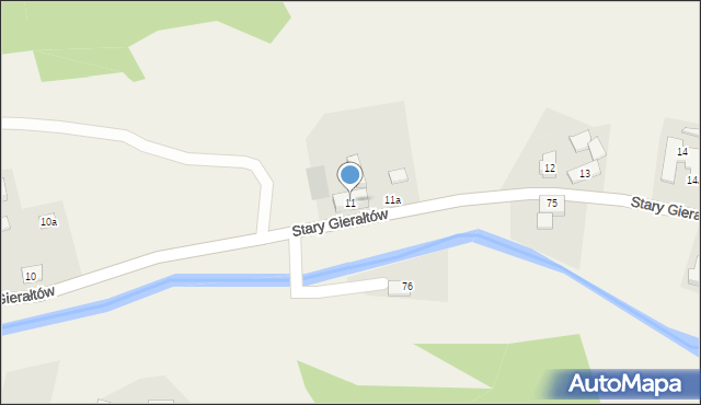 Stary Gierałtów, Stary Gierałtów, 11, mapa Stary Gierałtów