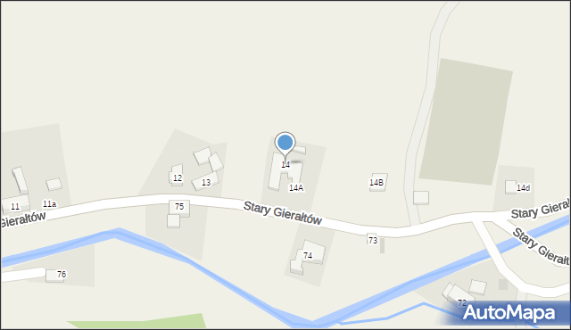 Stary Gierałtów, Stary Gierałtów, 14, mapa Stary Gierałtów