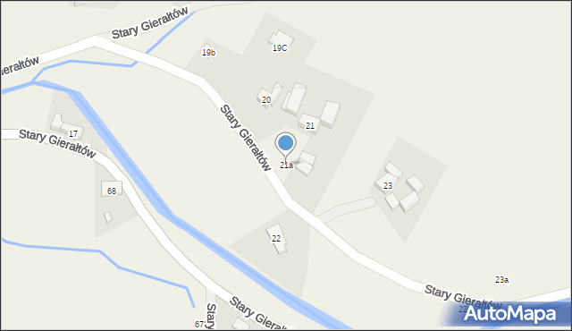 Stary Gierałtów, Stary Gierałtów, 21a, mapa Stary Gierałtów