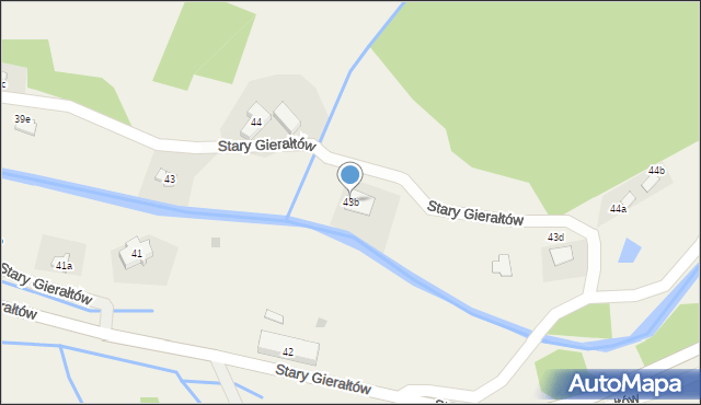 Stary Gierałtów, Stary Gierałtów, 43b, mapa Stary Gierałtów