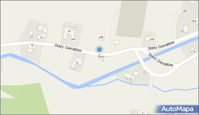 Stary Gierałtów, Stary Gierałtów, 73, mapa Stary Gierałtów