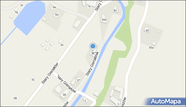 Stary Gierałtów, Stary Gierałtów, 86, mapa Stary Gierałtów