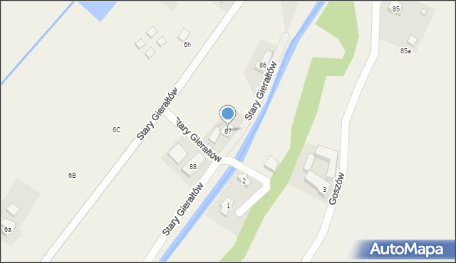 Stary Gierałtów, Stary Gierałtów, 87, mapa Stary Gierałtów
