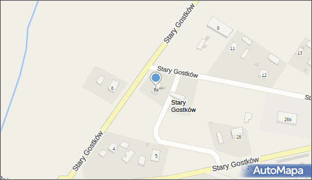 Stary Gostków, Stary Gostków, 8a, mapa Stary Gostków