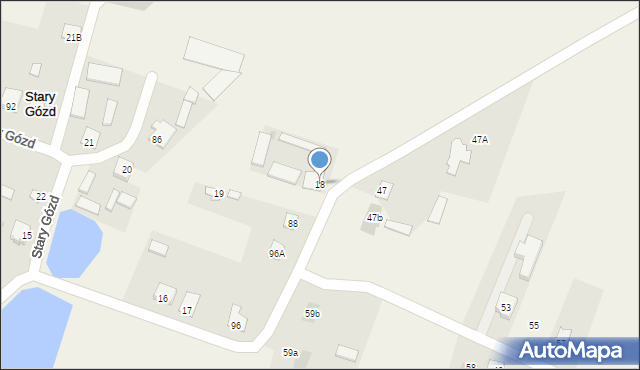 Stary Gózd, Stary Gózd, 18, mapa Stary Gózd