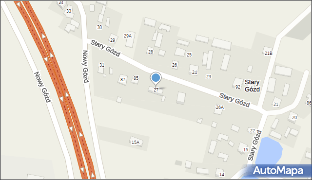 Stary Gózd, Stary Gózd, 27, mapa Stary Gózd