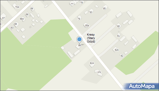 Stary Gózd, Stary Gózd, 94, mapa Stary Gózd